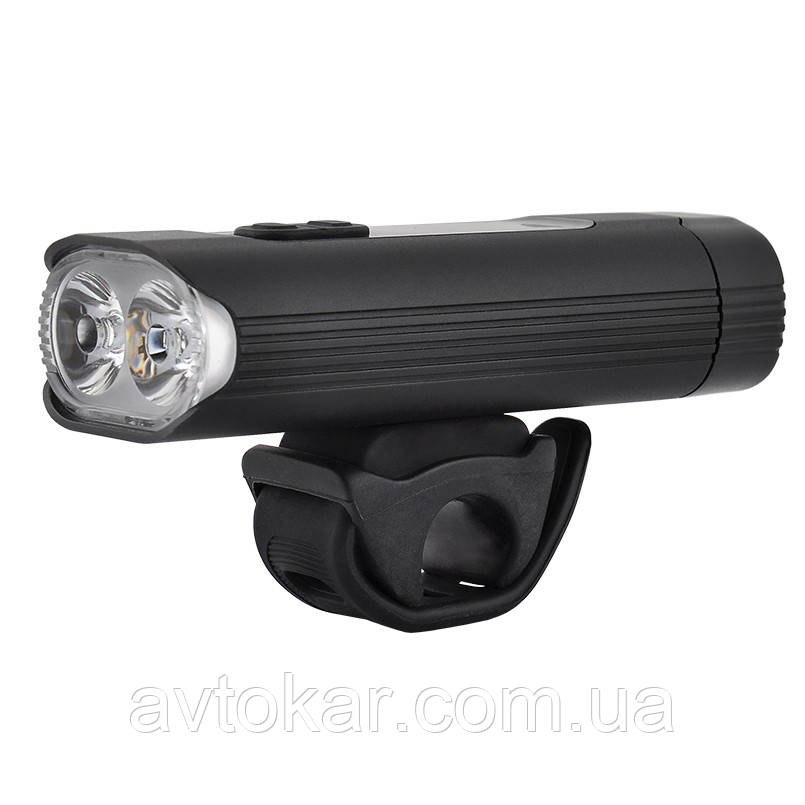 Велосипедна фара Grey's LED 2xCree XP-G, 1000lm, 4800mAh,час роботи до 100 год, вбуд. диспл(50шт/уп) AVK, фото 1