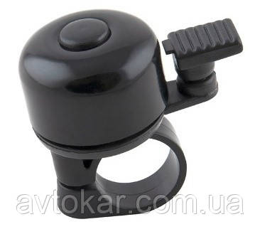 Велосипедний дзвінок механічний з ударним механізмом кріплення в комплекті (GR16110) AVK, фото 1