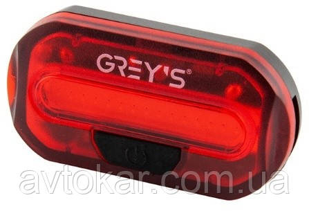 Ліхтарик на велосипед Grey's 15хLEDs задній 2XCR2032 вологовідштовхувальний корпус. Велосипедний ліхтар, вело фара AVK, фото 1