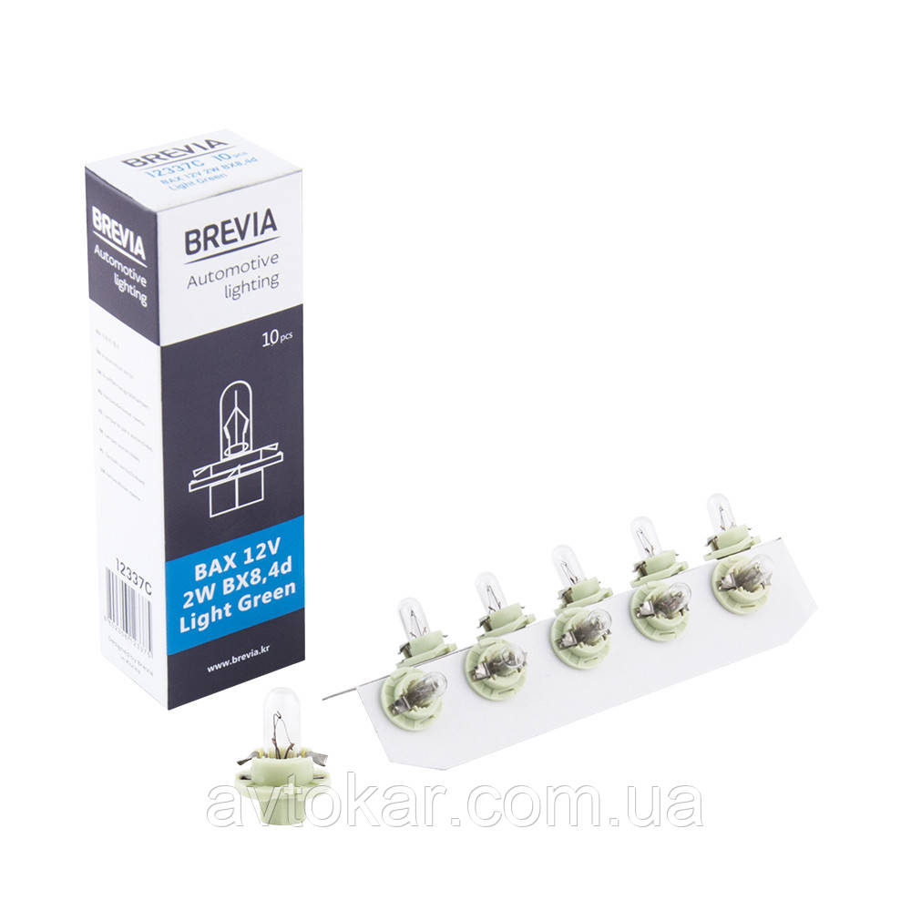 Галогенова лампа Brevia W2W 12V Паковання 10 ШТ AVK, фото 1
