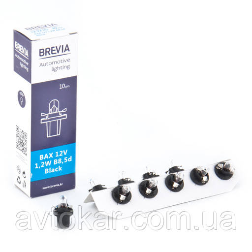 Галогенная лампа BREVIA B85d BAX Black 12V 12W 12321C Упаковка 10 ШТ AVK, фото 1