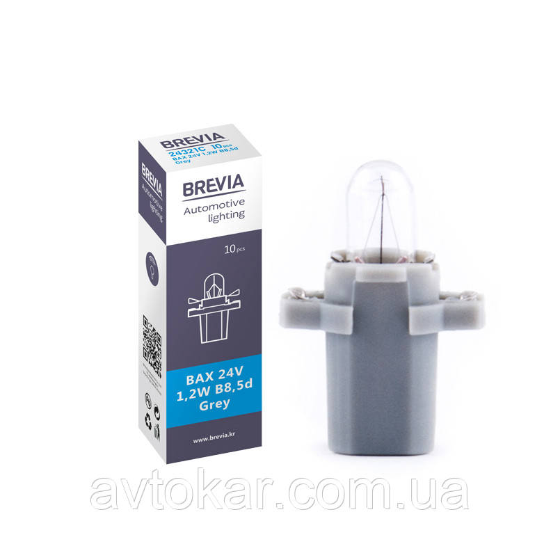 Галогенна лампа BREVIA B85d BAX Grey 24 V 12 W 24321C Паковання 10 ШТ AVK, фото 1