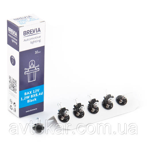 Галогенная лампа BREVIA BX84d BAX Black 12V 12W 12324C Упаковка 10 ШТ AVK, фото 1