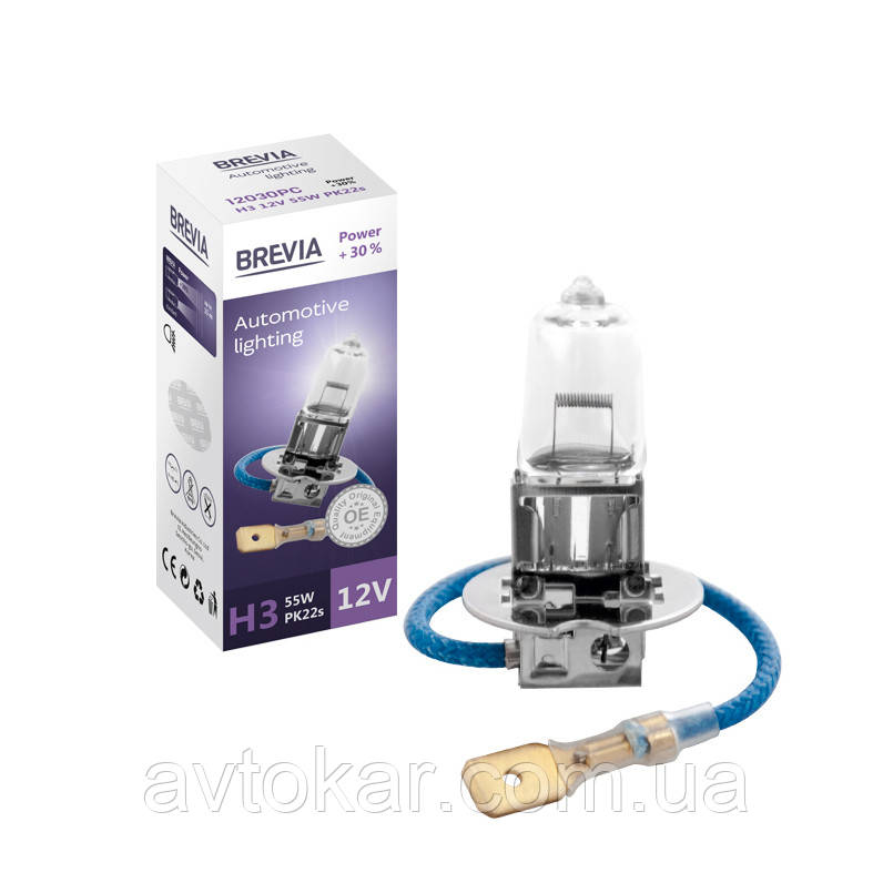 Галогенова лампа BREVIA H3 POWER +30% 12030PC AVK, фото 1