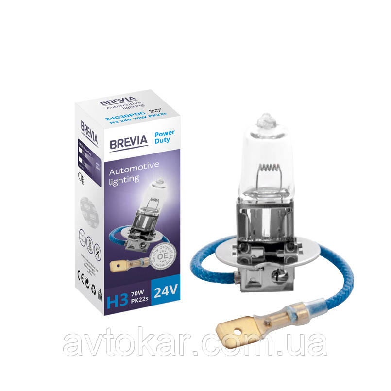 Галогенова лампа BREVIA H3 POWER DUTY 24030PDC AVK, фото 1