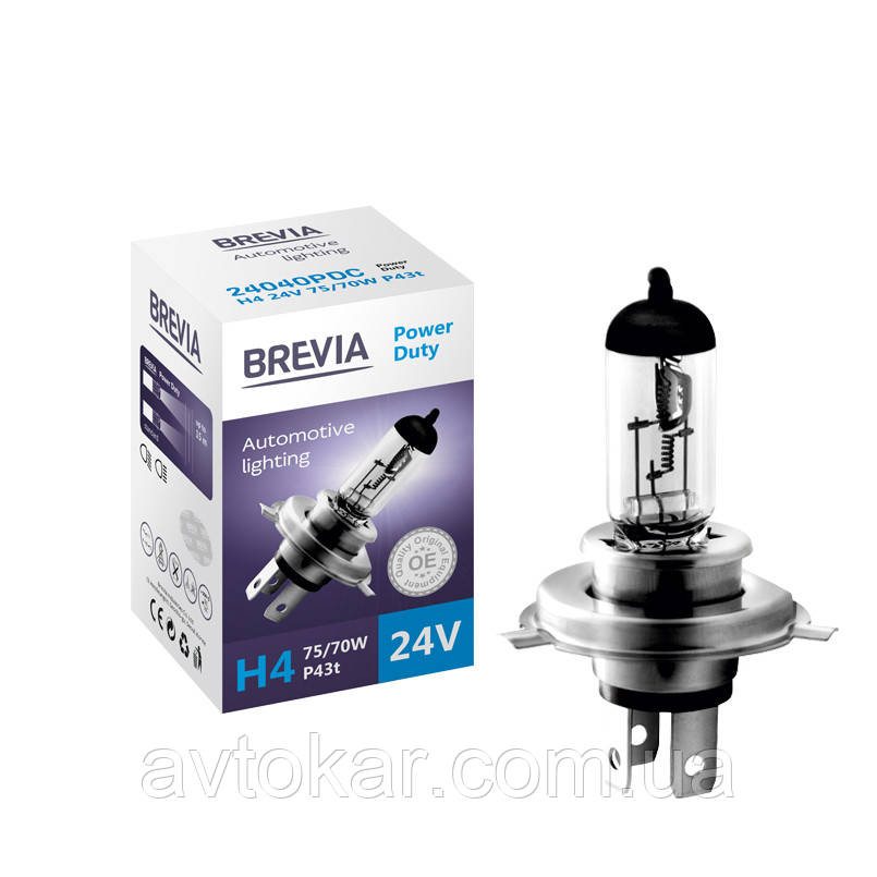 Галогенова лампа BREVIA H4 POWER DUTY 24040PDC AVK, фото 1