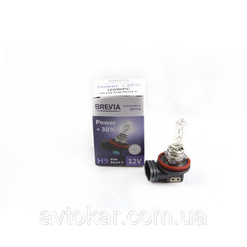 Галогенова лампа Brevia H9 Power +30% 12 V 65 W 12090PC AVK, фото 1