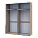 Шафа купе Doros L-Caiser Дуб сонома вставки Білий 2 ДСП 180х60х213 (65789455), фото 4