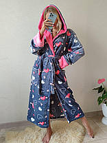 Теплий жіночий махровий халат із серцем Туреччина, фото 5