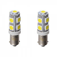 Автолампи світлодіодні Solar LED 12 V T8.5 BA9S 9SMD 5050 white 2шт (LS278_b2) AVK