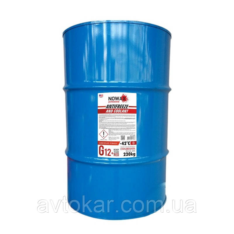 Антифриз NOWAX G12 концентрат червоний 220 кг (NX12208) AVK, фото 1