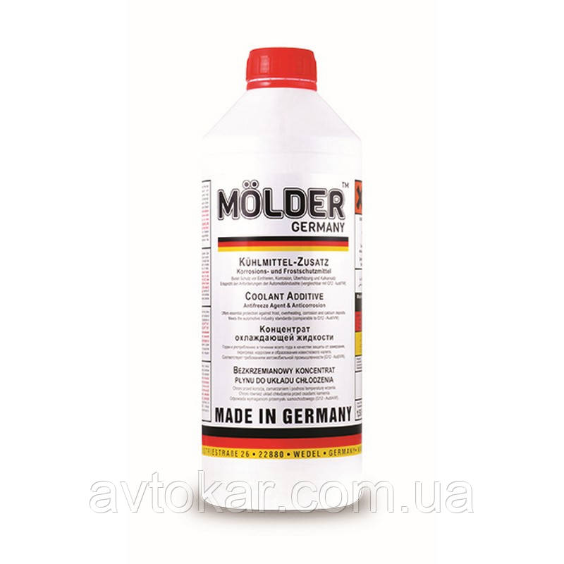 Антифриз G12 червоний концентрат 1.5 л Molder -80 °C + 120 градусів охолоджувальна рідина з Німеччини AVK, фото 1