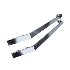 ODF-09-43-02 Комплект штанг 135 градусів з віссю під петлі, двері 610 мм, полірований