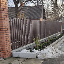 Штахетник 130мм глянець 2х ст. 8017 Гарантія 10 років евроштакетник штахет, фото 4