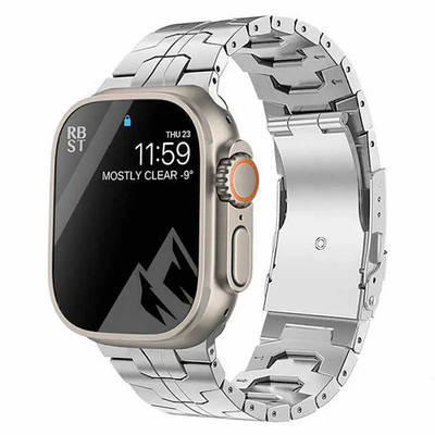 Титановий браслет ремінець для Apple Watch 41 / 40 / 38 mm silver