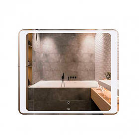 Дзеркало Qtap Leo 800х700 з LED-підсвічуванням Touch, димер, рег. яскравості QT117814187080W