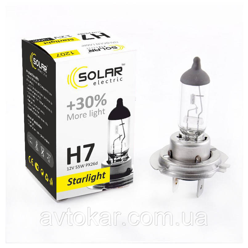 Галогенна лампа Solar H7 StarLight +30% 12V 1207 AVK AVK