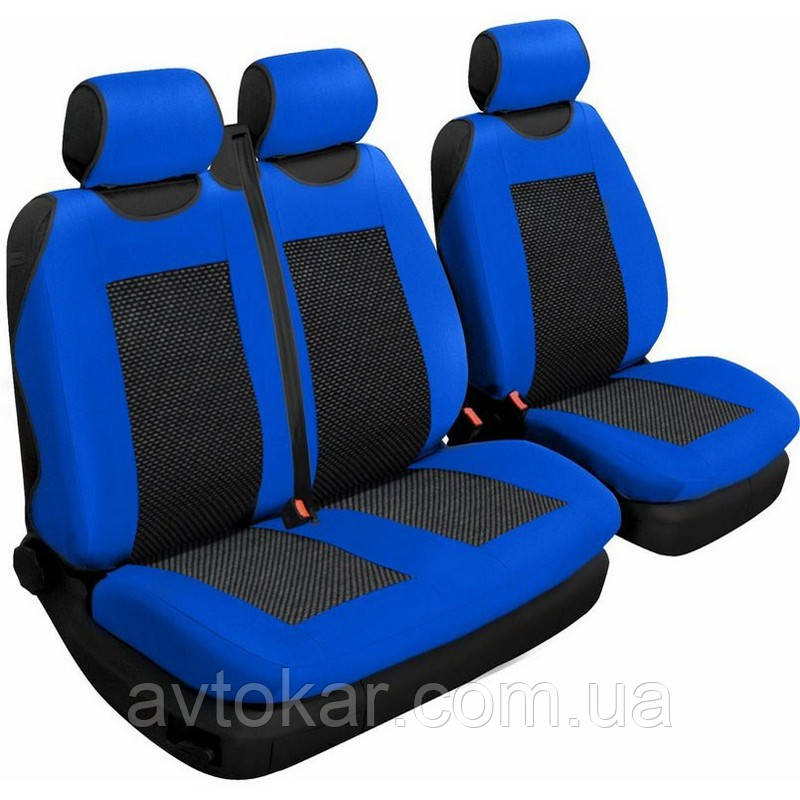 Авточохли майки на сидіння універсальні Beltex Comfort 2+1 Тип А сині без підголівників (53410) AVK AVK