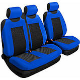 Авточохли майки на сидіння універсальні Beltex Comfort 2+1 Тип А сині без підголівників (53410) AVK AVK, фото 3