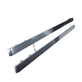 ODF-09-42-02 Комплект штанг 180 градусів з віссю під петлі біля скла, двері 650 мм, полірований