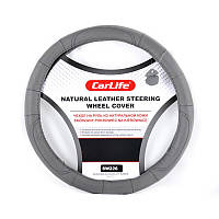 Чохол для керма L шкіра сірий Car Life AVK AVK