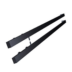 ODF-09-42-21 Комплект штанг 180 градусів з віссю під петлі біля скла, двері 650 мм, чорний