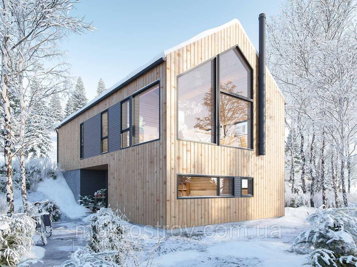 🏡 Проєкт будинку «Тир» 133 м² | Великий сімейний котедж у скандинавському стилі, фото 1