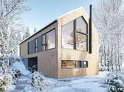 🏡 Проєкт будинку «Тир» 133 м² | Великий сімейний котедж у скандинавському стилі