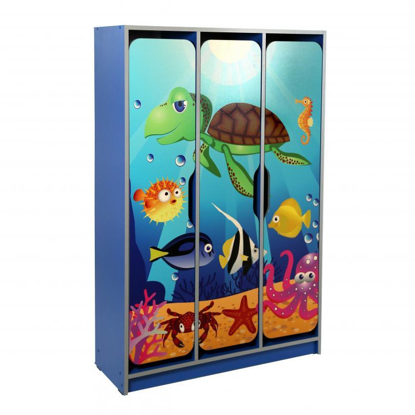 Шафа дитяча 3-місна з фігурними дверима з фотодруком "Підводний світ", фото 1