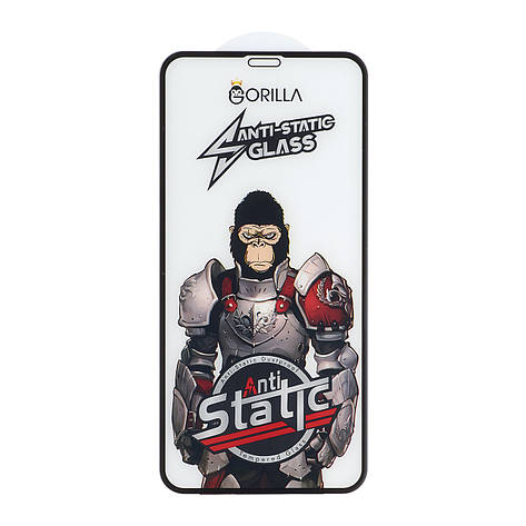 Захисне скло Gorilla King Antistatic Glass iPhone XS/11 Pro Black, фото 1
