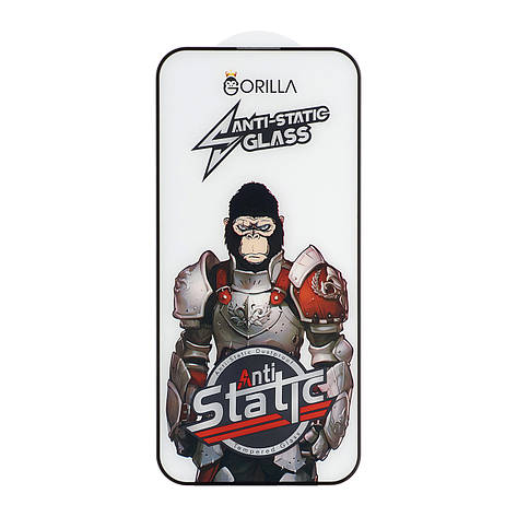 Захисне скло Gorilla King Antistatic Glass iPhone 15 Pro Black, фото 1