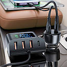 Автомобільний зарядний пристрій ACEFAST B11 138W Car Charger Splitter with Digital Display Black, фото 6