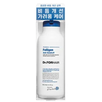 Шампунь від лупи для ослабленого волосся Dr.FORHAIR Folligen Anti-Dandruff Shampoo 300 мл