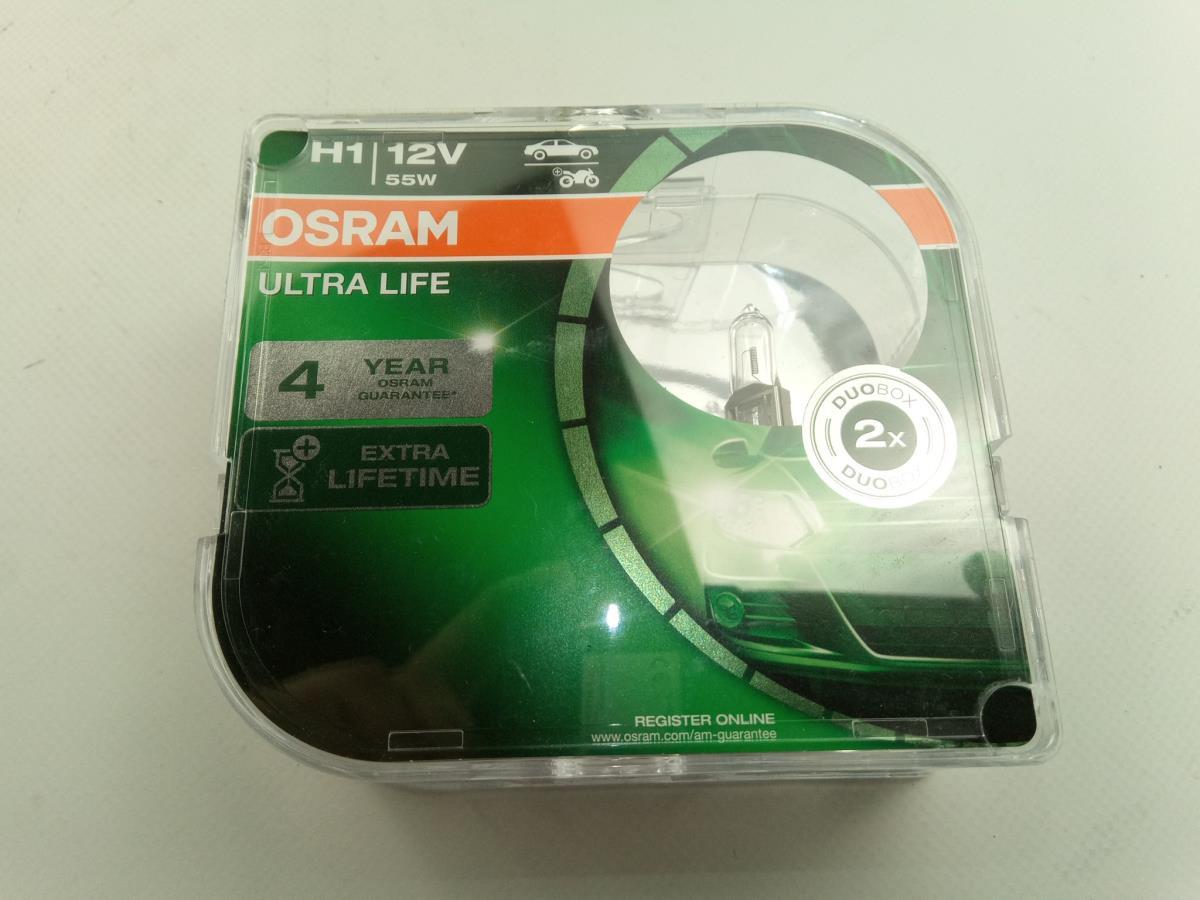 Лампа OSRAM H1 12v 55w Ultra Life (64150 ULT) пара (64150ULT-HCB), фото 1