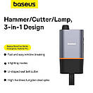 Автомобільний молоток Baseus Sharp Tool Safety Hammer (Window-breaking+Safety belt cutting） Dark gray, фото 9