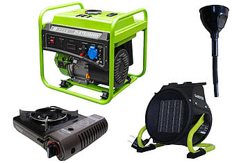 Інверторний генератор Zipper ZI-STE2800IV + газова плитка Orcamp CK-505 + електричний обігрівач Gardyer HE2000