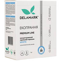 Оригінал! Пральний порошок DeLaMark Premium Line White з ефектом кондиціонера 1 кг (4820152330956) - Вища Якість!