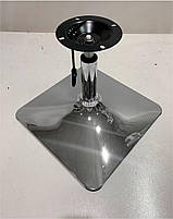 Стілець Phil 4-CH-Base з регулюванням висоти на хромованій квадратній ніжці-опорі, м'яка оббивка, фото 4