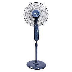 Вентилятор підлоговий Sokany поворотний кімнатний 3 режими швидкості металеві лопаті Ø 45 см Lugi