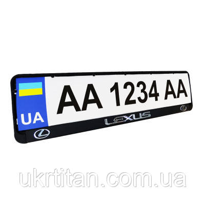 Оригінал! Рамка номерного знака CARLIFE пластик з об&apos;ємними літерами LEXUS (2шт) (24-009) - Вища Якість!, фото 1