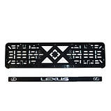 Оригінал! Рамка номерного знака CARLIFE пластик з об&apos;ємними літерами LEXUS (2шт) (24-009) - Вища Якість!, фото 4