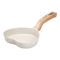 Міні сковорідка Серце з антипригарним покриттям 400 (мл) бежева Lugi