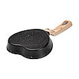 Сковорода у вигляді серця з антипригарним покриттям пательня 400 (мл) чорна Lugi, фото 3