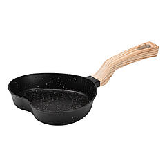 Сковорода у вигляді серця з антипригарним покриттям пательня 400 (мл) чорна Lugi