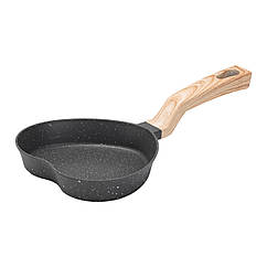 Міні сковорідка Серце з антипригарним покриттям пательня 400 (мл) сіра Lugi