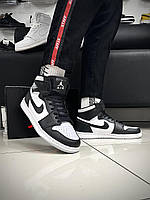 Кросівки Nike Air Jordan 1 Black / White / Gray