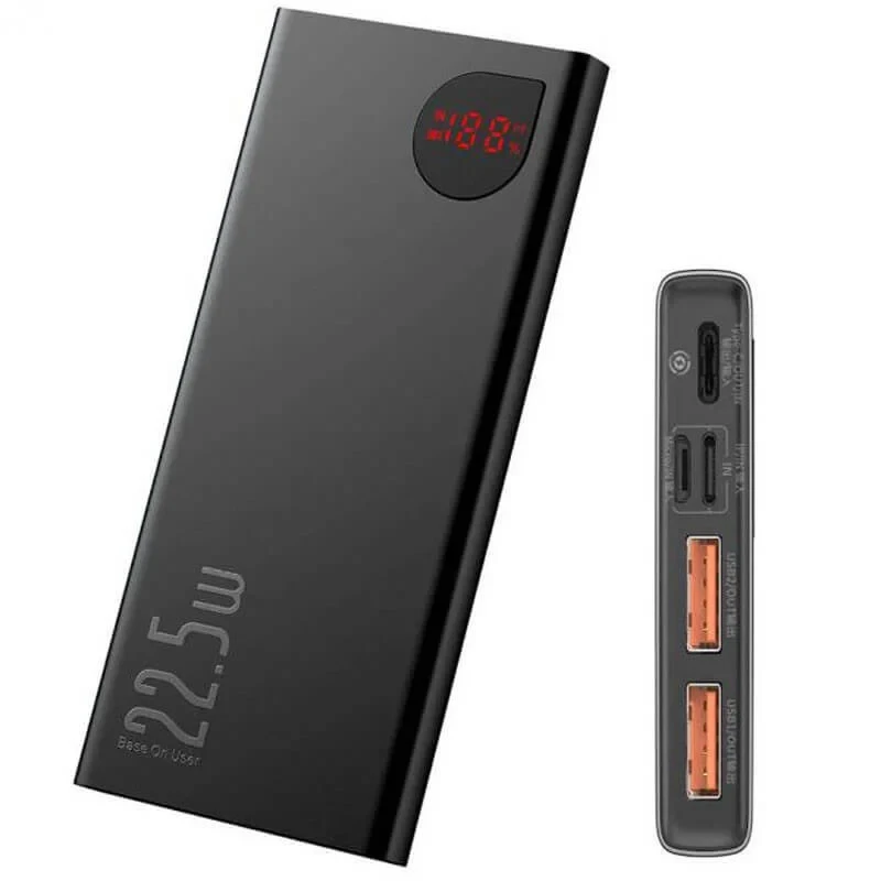 Портативний ЗП Baseus Adaman Metal Digital Display QC 22.5 W 20000 mAh Чорний, фото 1