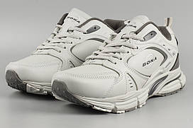 Кросівки чоловічі шкіряні сірі Bona 942M Бона Розміри 41 43 44 45