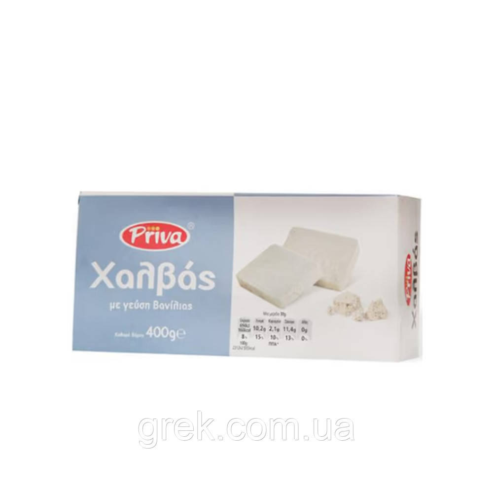 Халва кунжутна македонська зі смаком ванілі Priva 400 г, фото 1