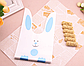 Пакети дитячі поліетиленові з вушками зав'язками Зайчик блакитна лапка подарунковий з малюнком 32х20 см 10 шт, фото 3
